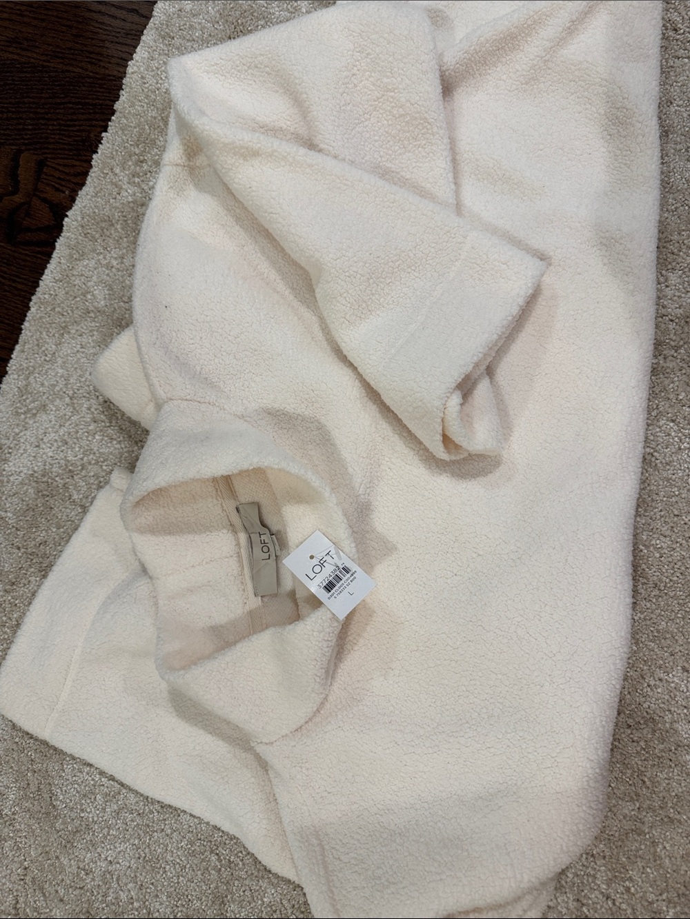 LOFT Sherpa mock neck tunic top